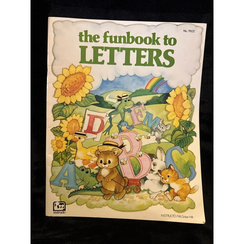 Vintage 1982 Instructo/McGraw-Hill the funbook to LETTERS Giant Workbook 7602